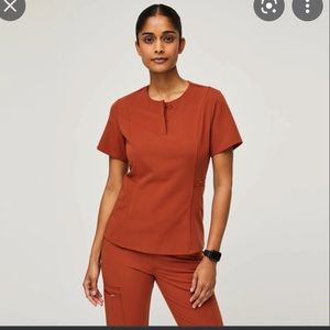 Figs Auburn Bristol Slim Henley Scrub Top